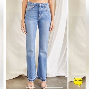 Forever 21 High Rise Bootcut Jeans with a frayed release hem
